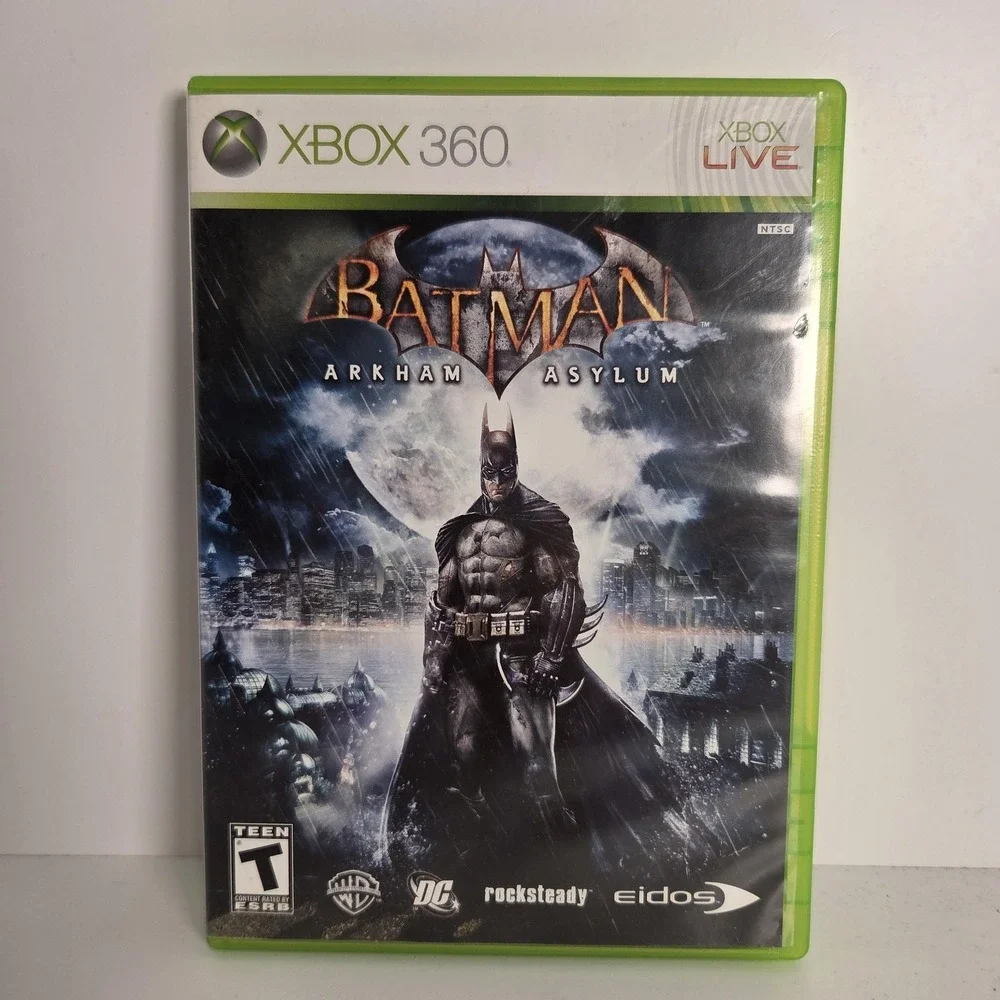 Batman Arkham Asylum Microsoft Xbox 360 Game CIB T NTSC Eidos Action Adventure